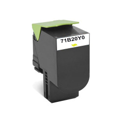 TONER REMANUFACTURE LEXMARK 712-REMPLACE 71B20Y0 JAUNE