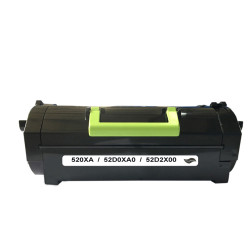 TONER REMANUFACTURE LEXMARK 520X-REMPLACE 520XA/52D0XA0/52D2X00 NOIR
