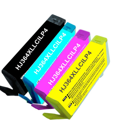 PACK 4 CARTOUCHES COMPATIBLE HP N°364XL-REMPLACE N9J73AE N/C/M/J