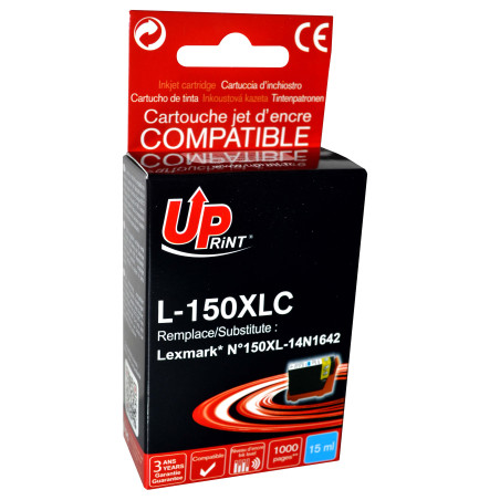 UPrint L-150XLC C CARTOUCHE COMPATIBLE AVEC LEXMARK N°150XL - 14N1615