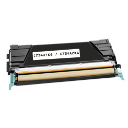 TONER REMANUFACTURE LEXMARK 734-REMPLACE C734A1KG/C734A2KG NOIR