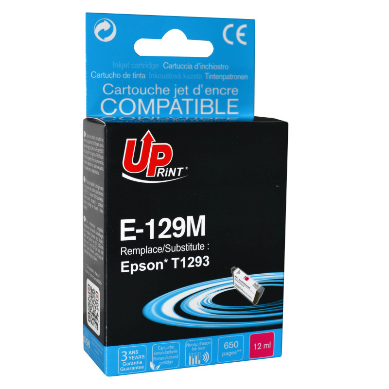 UPRINT CARTOUCHE REMANUFACTUREE EPSON T1293-REMPLACE C13T12934011 MAGE