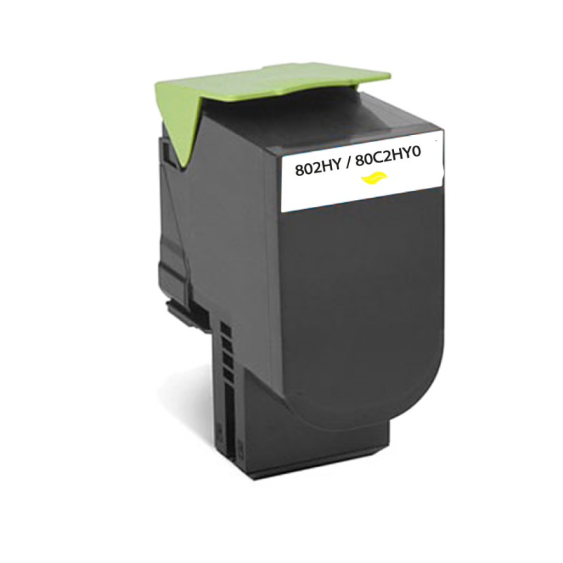 TONER COMPATIBLE LEXMARK 802H-REMPLACE 80C2HY0 JAUNE