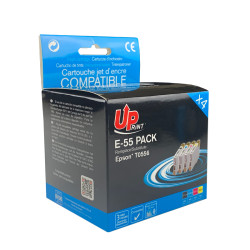 UPRINT PACK 4 CARTOUCHES COMPATIBLE EPSON T0556-REMPLACE T0555 N/C/M/J