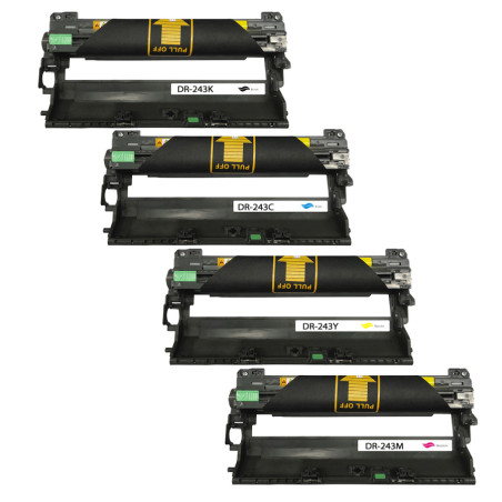 PACK 4 TAMBOURS COMPATIBLE BROTHER DR243CL-REMPLACE DR243 N/C/M/J