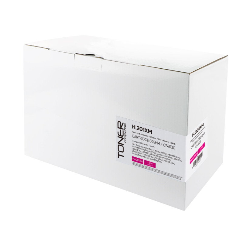 TONER COMPATIBLE HP/CANON 201X SANS NIVEAU-REMPLACE 045H/CF403X MAGENT