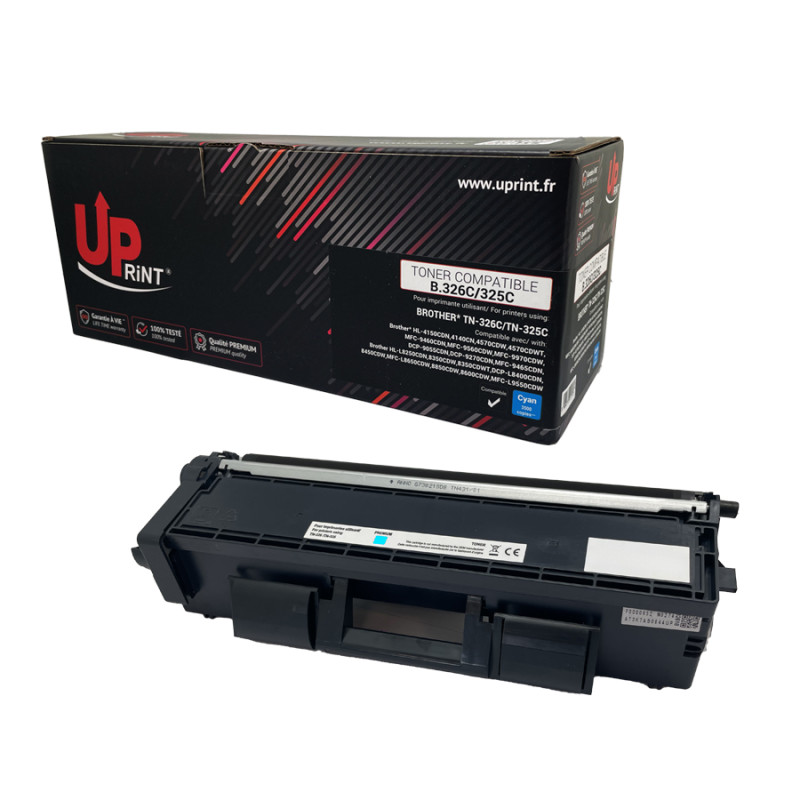 UPRINT TONER COMPATIBLE BROTHER TN326/TN325 SANS NIVEAU CYAN
