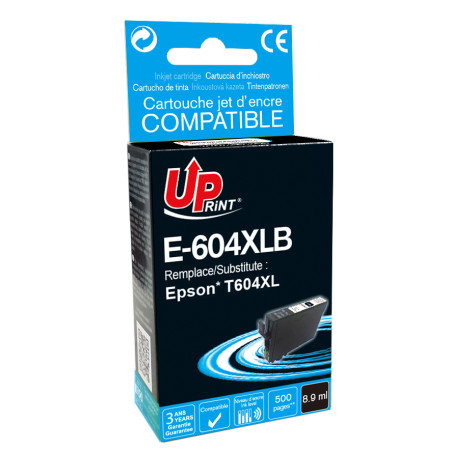 UPRINT CARTOUCHE COMPATIBLE EPSON 604XL-REMPLACE C13T10H14010 NOIR