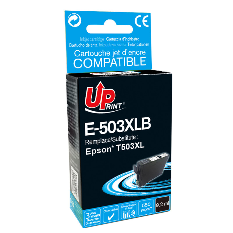 UPRINT CARTOUCHE COMPATIBLE EPSON 503XL-REMPLACE C13T09R14010 NOIR