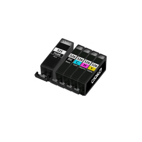 PACK 5 CARTOUCHES COMPATIBLE CANON PGI525/CLI526-REMPLACE 4529B001/454