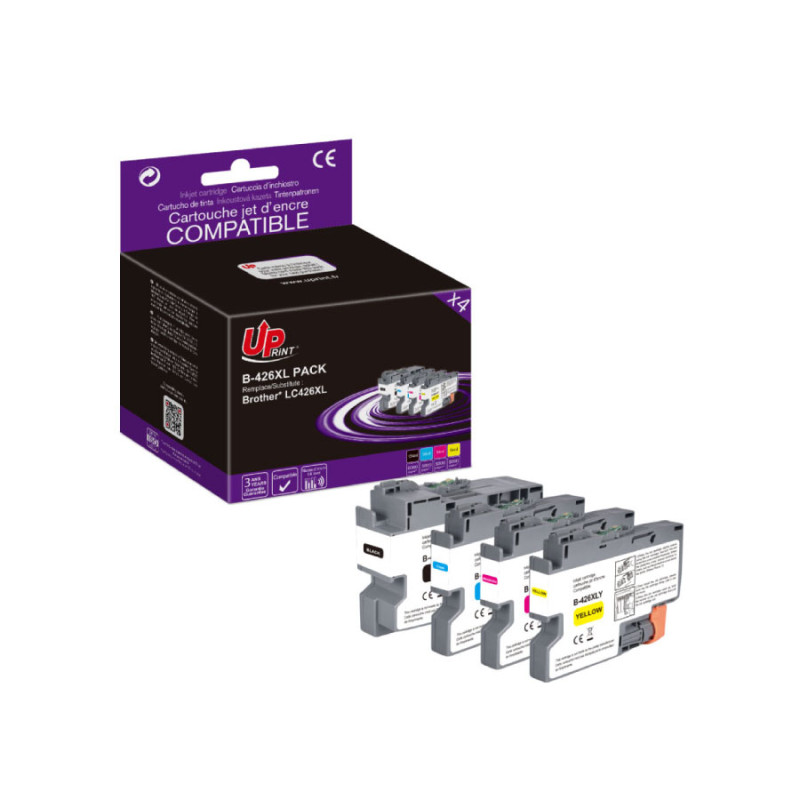 UPRINT PACK 4 CARTOUCHES COMPATIBLE BROTHER LC426XL N/C/M/J