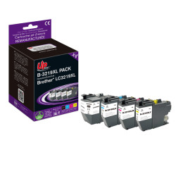 UPRINT PACK 4 CARTOUCHES REMANUFACTUREES BROTHER LC3219XL N/C/M/J