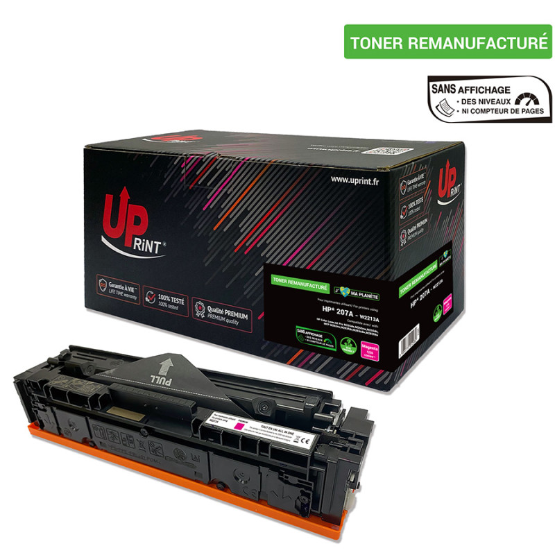 UPRINT TONER REMANUFACTURE HP 207A PUCE ORIGINE SANS NIVEAU-REMPLACE W