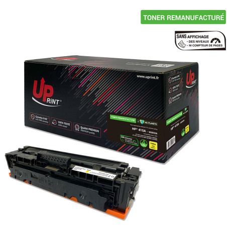 UPRINT TONER REMANUFACTURE HP 415A PUCE ORIGINE SANS NIVEAU-REMPLACE W