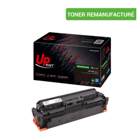 UPRINT TONER REMANUFACTURE HP 415X PUCE ORIGINE SANS NIVEAU-REMPLACE W