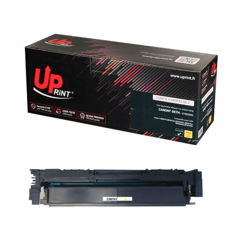 UPRINT TONER COMPATIBLE CANON 067H-REMPLACE 5103C002 YELLOW