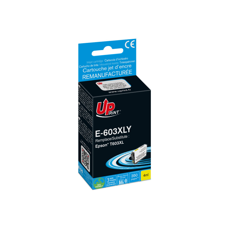 UPRINT CARTOUCHE REMANUFACTUREE EPSON 603XL-REMPLACE C13T03A44010 JAUN