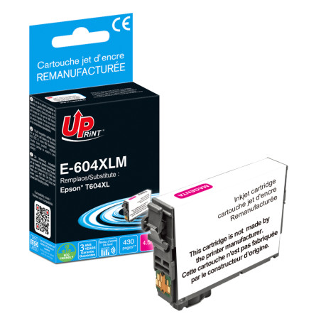 UPRINT CARTOUCHE REMANUFACTUREE EPSON 604XL-REMPLACE C13T10H34010 MAGE