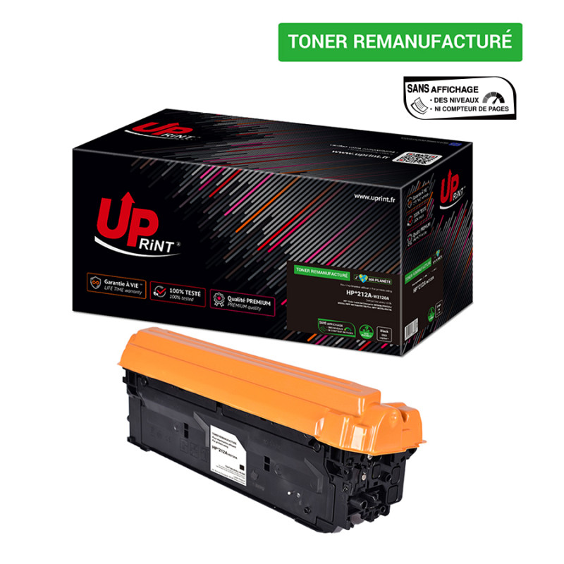 UPRINT TONER REMANUFACTURE HP 212A PUCE ORIGINE SANS NIVEAU-REMPLACE W