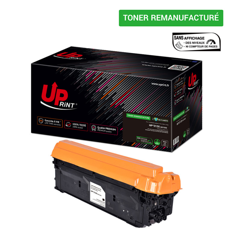 UPRINT TONER REMANUFACTURE HP 212X PUCE ORIGINE SANS NIVEAU-REMPLACE W