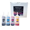 RECHARGES COMPATIBLES POUR ECOTANK E-664 - Kit de 4 bouteilles BK/C/M/