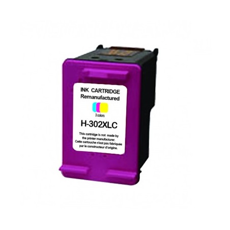 CARTOUCHE REMANUFACTUREE HP 302XL SANS NIVEAU-REMPLACE F6U68AE COULEUR