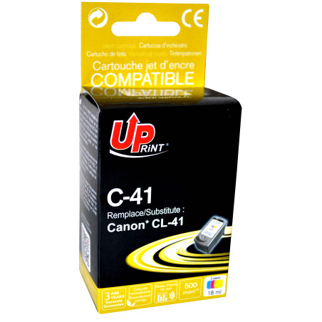 UPRINT CARTOUCHE REMANUFACTUREE CANON CL41-REMPLACE 0617B001 COULEUR
