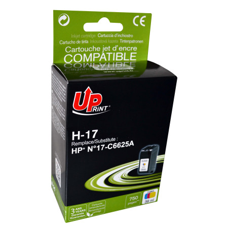 UPRINT CARTOUCHE REMANUFACTUREE HP N°17-REMPLACE C6625A COULEUR
