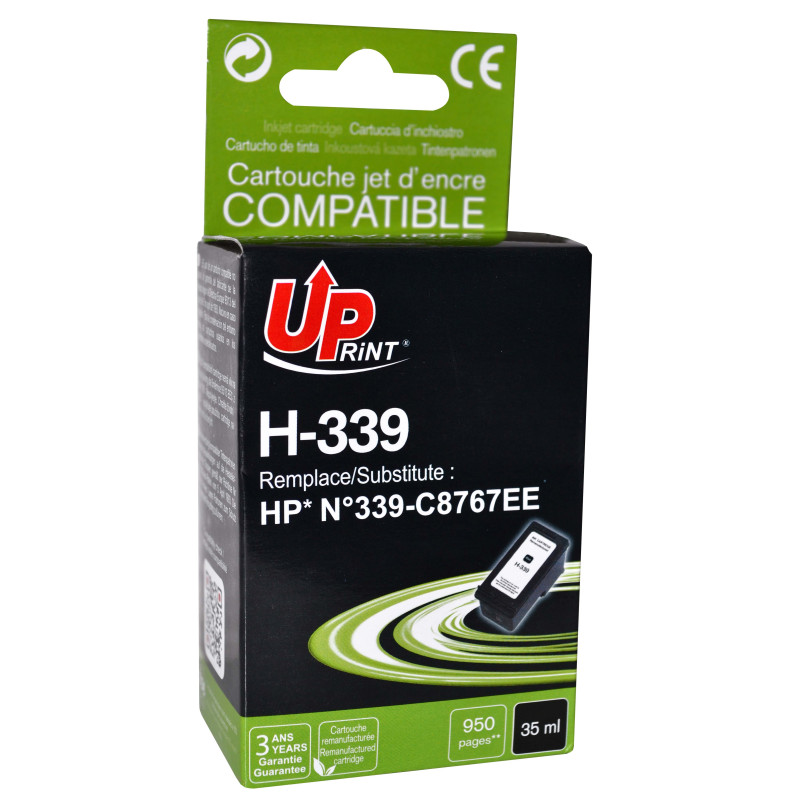 UPRINT CARTOUCHE REMANUFACTUREE HP N°339-REMPLACE C8767EE NOIR