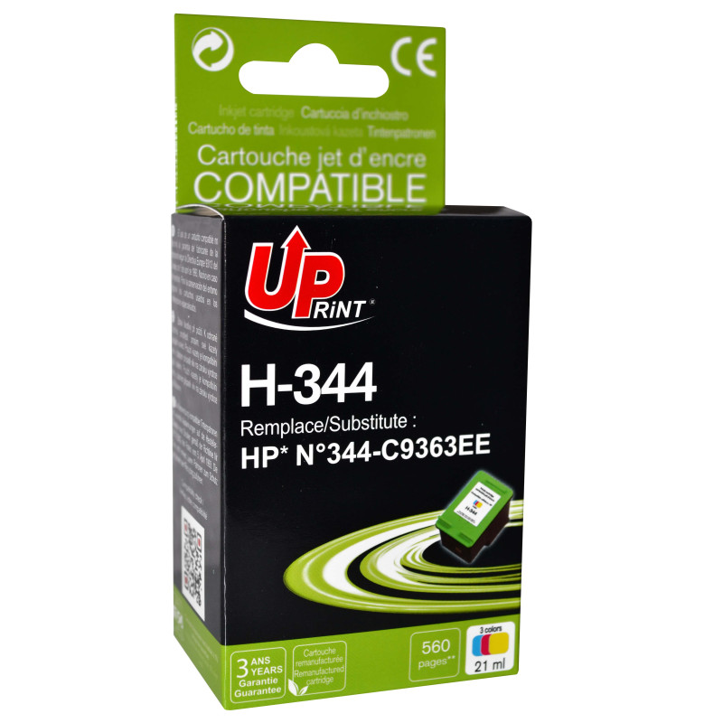 UPRINT CARTOUCHE REMANUFACTUREE HP N°344-REMPLACE C9363EE COULEUR
