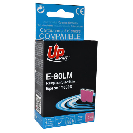 UPRINT CARTOUCHE COMPATIBLE EPSON T0806-REMPLACE C13T08064010 MAGENTA