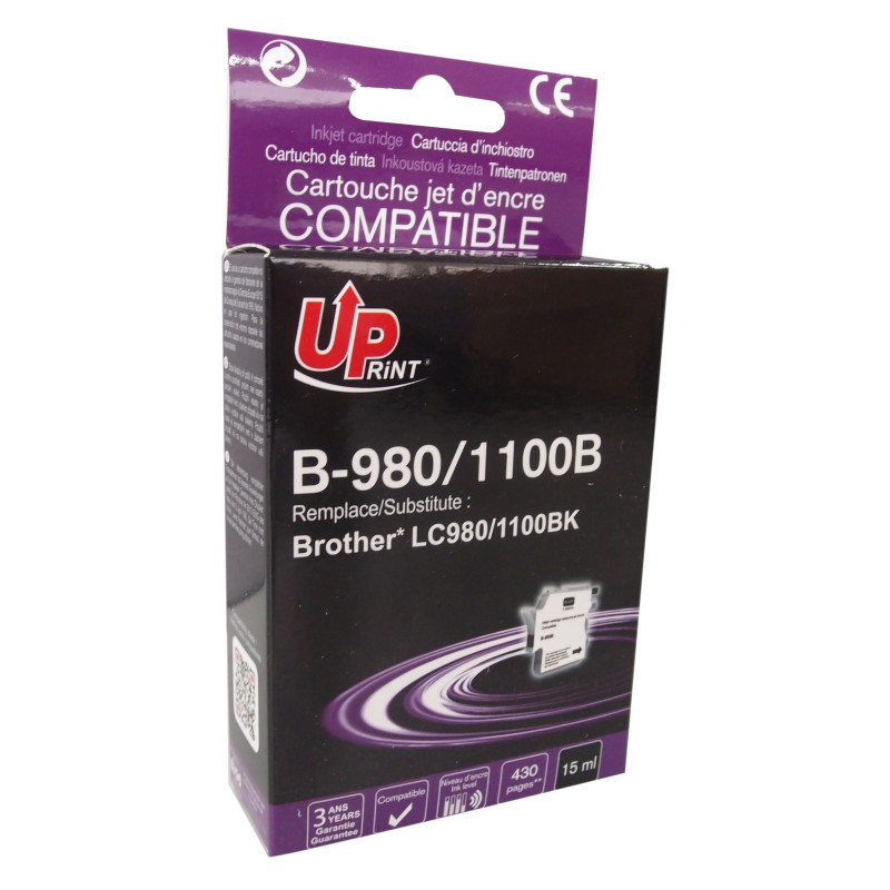 UPRINT CARTOUCHE COMPATIBLE BROTHER LC980/LC1100 NOIR