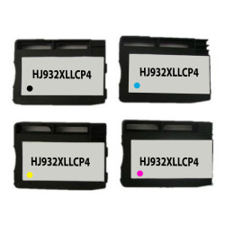 PACK 4 CARTOUCHES COMPATIBLE HP N°932/933XL-REMPLACE C2P42AE N/C/M/J
