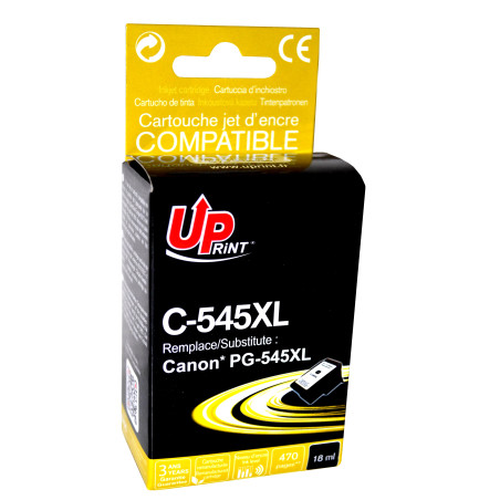 UPRINT CARTOUCHE REMANUFACTUREE CANON PG545XL-REMPLACE 8286B001 NOIR