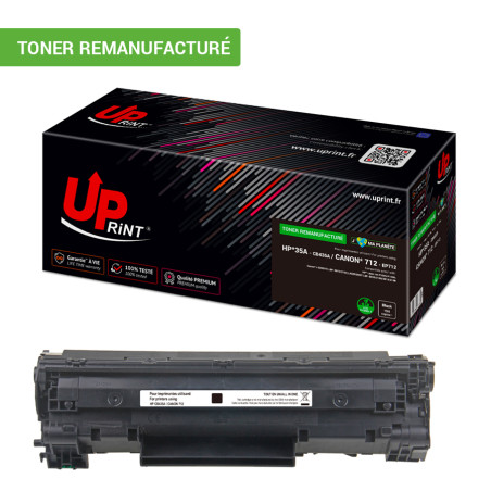 UPRINT TONER REMANUFACTURE HP/CANON 35A/712-REMPLACE CB435A/EP712 NOIR