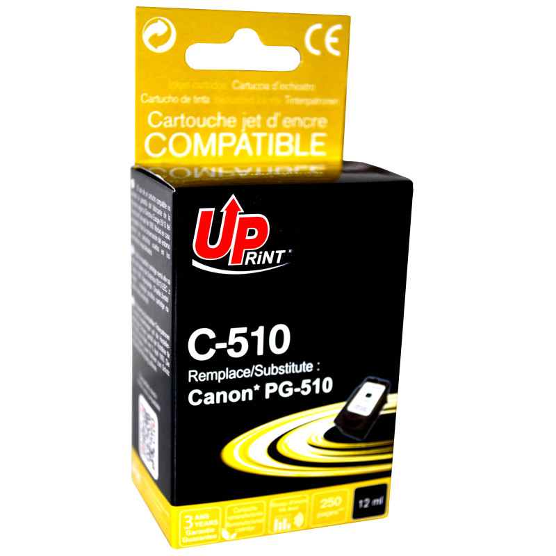 UPRINT CARTOUCHE REMANUFACTUREE CANON PG510