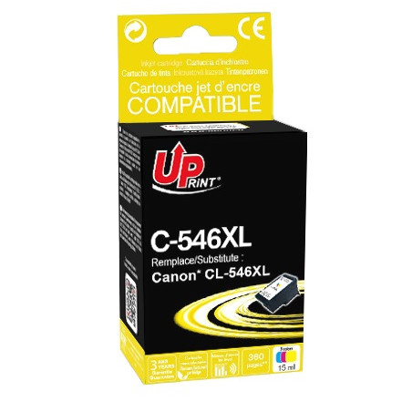 UPRINT CARTOUCHE REMANUFACTUREE CANON CL546XL-REMPLACE 8288B001 COULEU