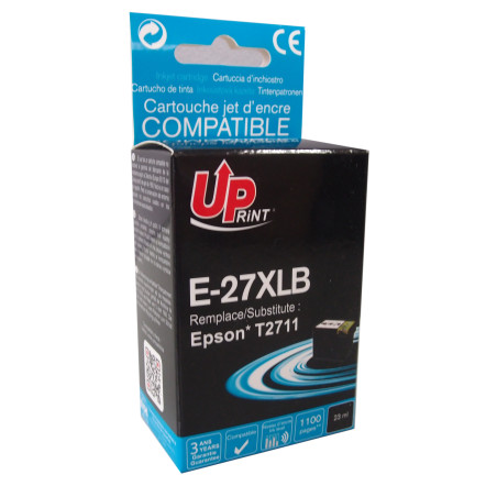 UPRINT CARTOUCHE COMPATIBLE EPSON 27XL-REMPLACE T2711 NOIR