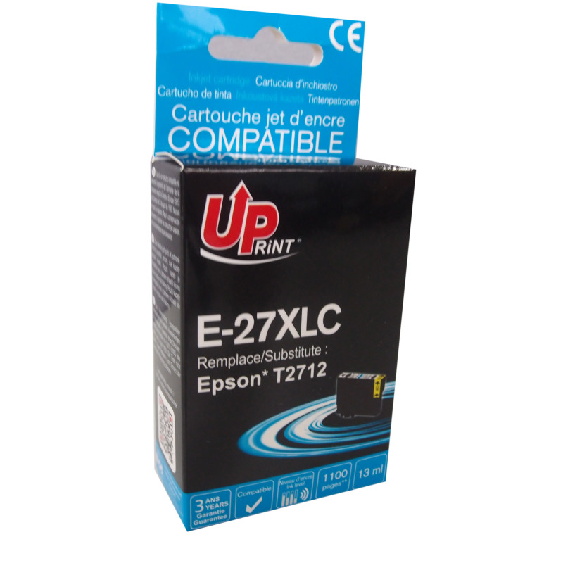 UPRINT CARTOUCHE COMPATIBLE EPSON 27XL-REMPLACE T2712 CYAN