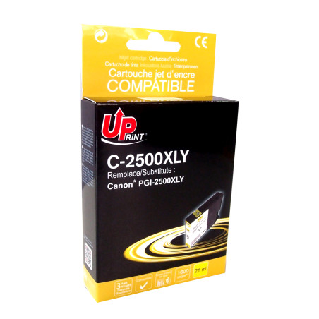UPRINT CARTOUCHE COMPATIBLE CANON PGI2500XL-REMPLACE 9267B001 JAUNE