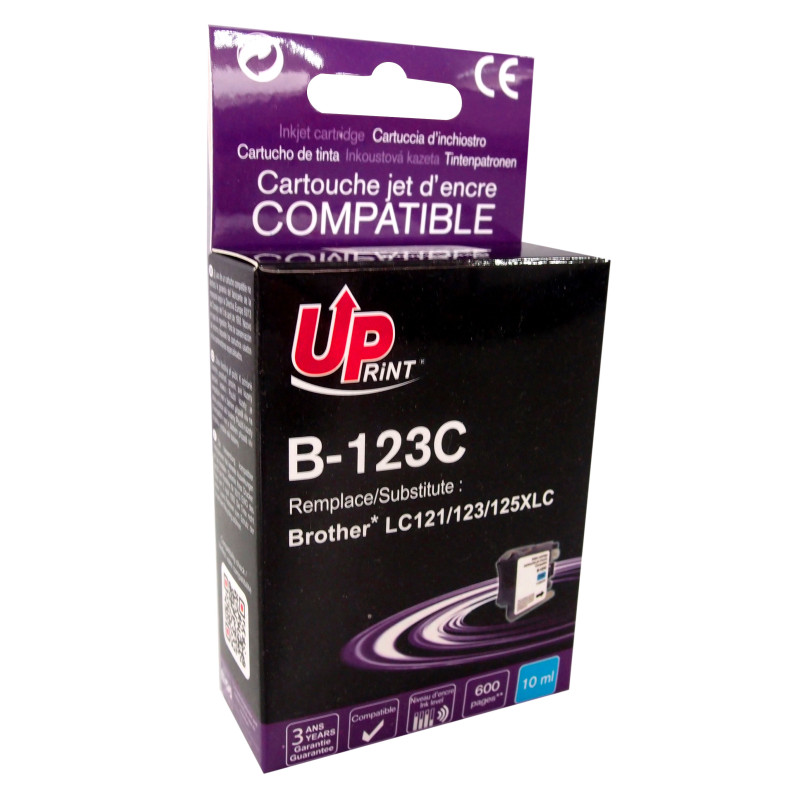 UPRINT CARTOUCHE COMPATIBLE BROTHER LC123 CYAN
