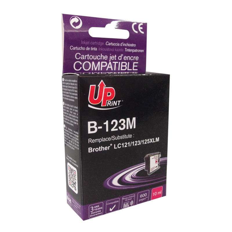 UPRINT CARTOUCHE COMPATIBLE BROTHER LC123 MAGENTA
