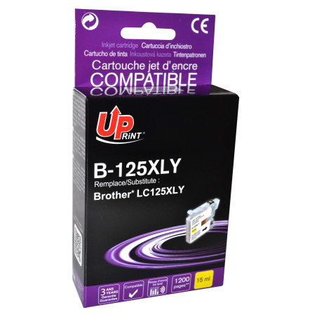 UPRINT CARTOUCHE COMPATIBLE BROTHER LC125XL JAUNE