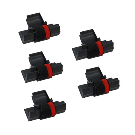 NEUTRE IR40T NOIR ET ROUGE-PACK 5 ROULEAUX ENCREURS POUR CALCULATRICE-
