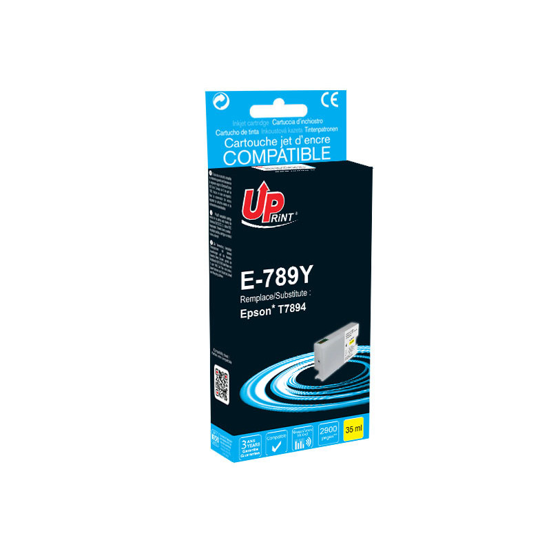 UPRINT CARTOUCHE COMPATIBLE EPSON T789XL-REMPLACE C13T789440 JAUNE