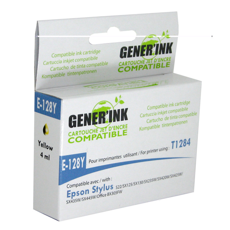 GENER'INK E-128Y Y CARTOUCHE COMPATIBLE AVEC EPSON T128 - T1284