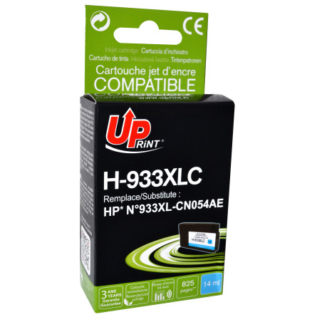 UPRINT CARTOUCHE REMANUFACTUREE HP N°933XL-REMPLACE CN054A CYAN