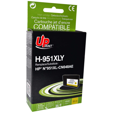 UPRINT CARTOUCHE REMANUFACTUREE HP N°951XL-REMPLACE CN048AE JAUNE