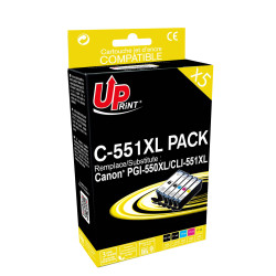 UPRINT PACK 5 CARTOUCHES REMANUFACTUREES CANON PGI550/CLI551XL-REMPLAC