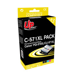UPRINT PACK 5 CARTOUCHES REMANUFACTUREES CANON PGI570/CLI571XL-REMPLAC